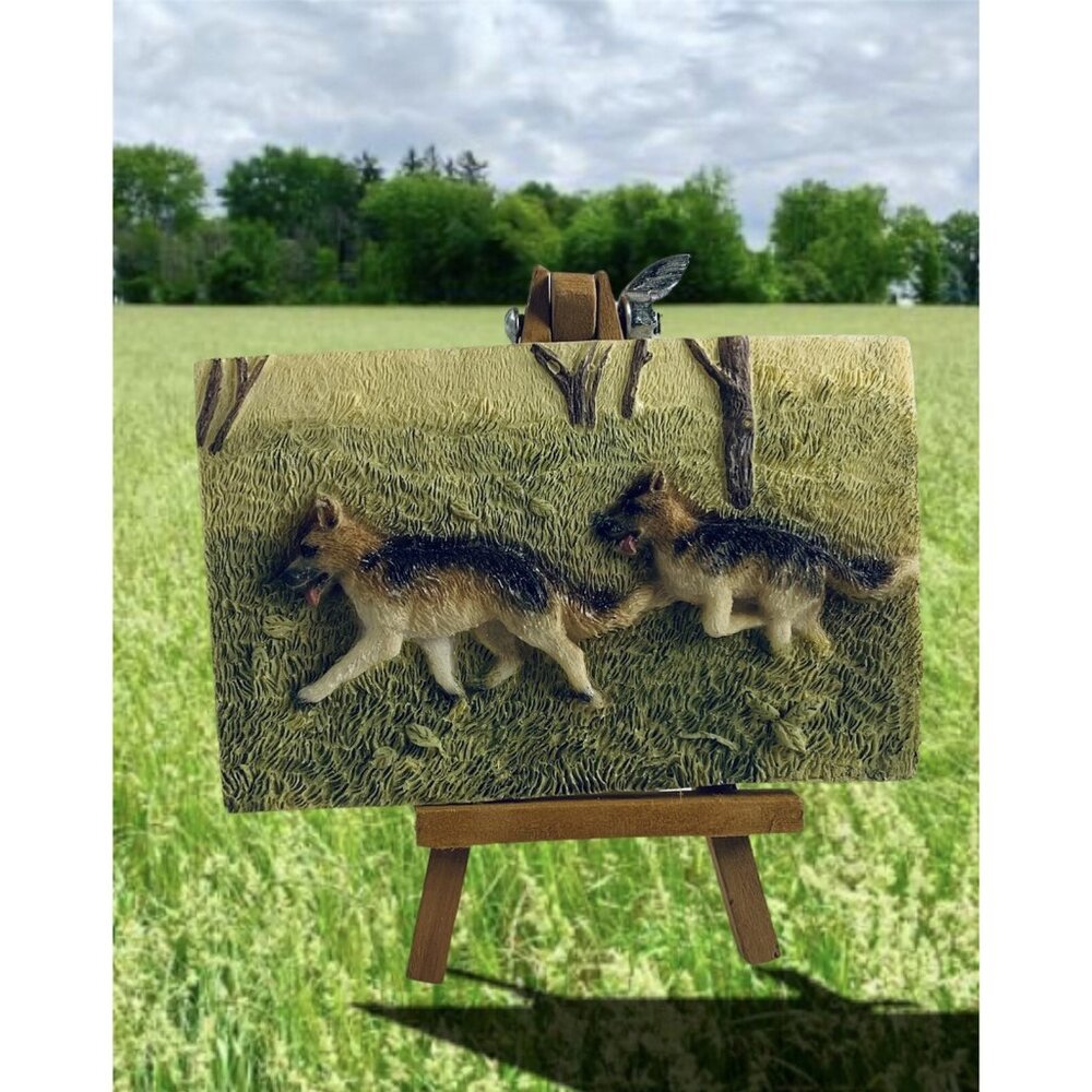 Vintage Kami Beautiful World of Dogs Mini Resin Portraits. Hand Painted & Sculpt